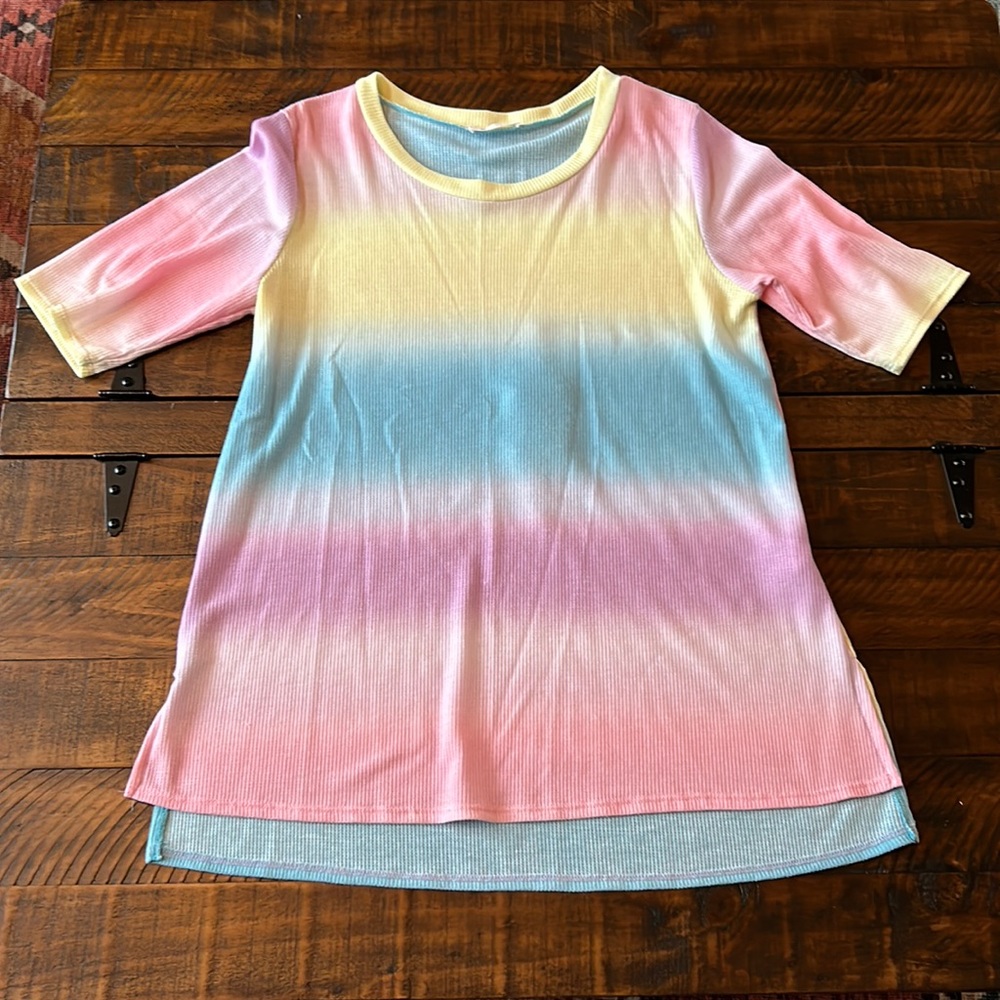 Bombom Tie Dye Long Oversized T-Shirt | Size Small